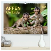 Cover-Bild zum Titel 'Affen - Affenkinder (hochwertiger Premium Wandkalender 2026 DIN A2 quer), Kunstdruck in Hochglanz' von 'Peter Roder'