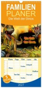 Cover-Bild zum Titel 'Familienplaner 2027 - Die Welt der Dinos mit 5 Spalten (Wandkalender, 21 x 45 cm) CALVENDO' von 'Rufebo Rufebo'