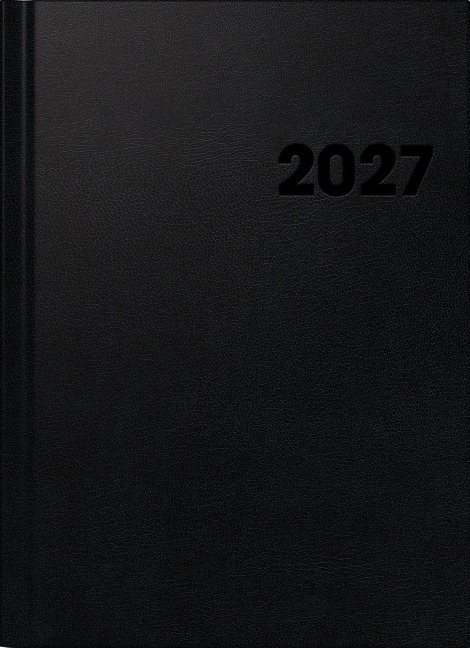 BRUNNEN 1078160907 Buchkalender Premium Mod. 781 2027 A4, Kunststoff, schwarz - 
