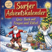Cover-Bild zum Titel 'Surfer-Adventskalender: Quiz-Buch mit Fragen und Rätsel' von 'Schlauvento Interactive'