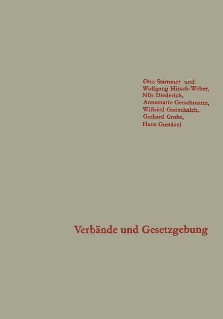 Verbände und Gesetzgebung - Stammer Otto