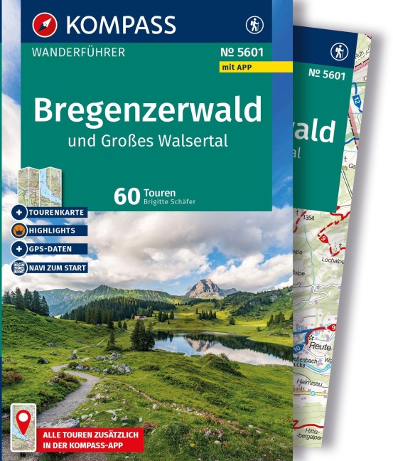 KOMPASS Wanderführer Bregenzerwald und Großes Walsertal, 60 Touren mit Extra-Tourenkarte - Brigitte Schäfer
