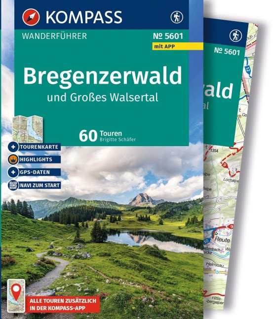 KOMPASS Wanderführer Bregenzerwald und Großes Walsertal, 60 Touren mit Extra-Tourenkarte - Brigitte Schäfer