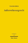 Cover-Bild zum Titel 'Außenverfassungsrecht' von 'Volker Röben'