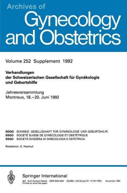 Verhandlungen der Schweizerischen Gesellschaft für Gynäkologie und Geburtshilfe - Kenneth A. Loparo