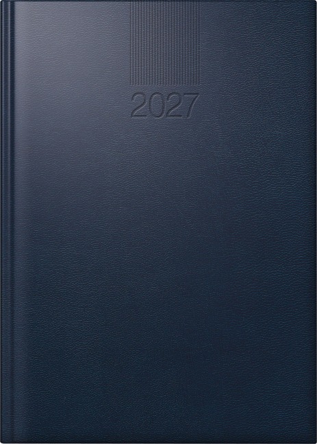 rido/idé 7028903387 Buchkalender Mod. ROMA 1 2027 A5, Kunststoff, dunkelblau - 