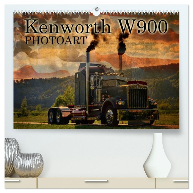 Kenworth W900 PHOTOART (hochwertiger Premium Wandkalender 2026 DIN A2 quer), Kunstdruck in Hochglanz - Ingo Laue