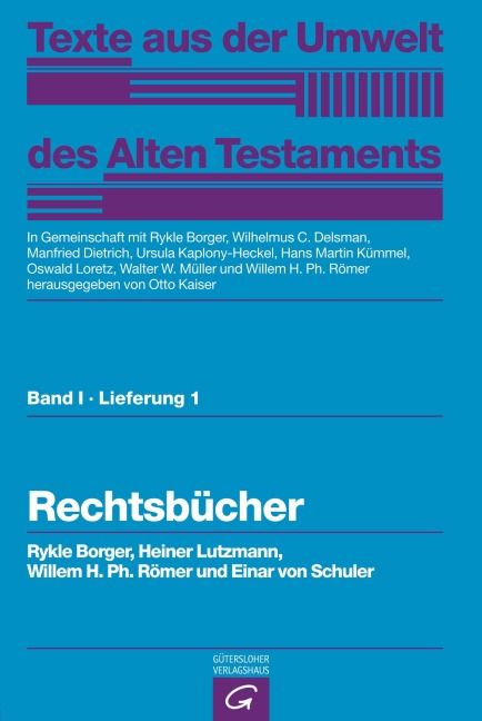 Rechtsbücher - Rykle Borger, Heiner Lutzmann, Einar von Schuler, Willem H. Ph. Römer