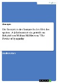 Cover-Bild zum Titel 'Die Rezeption des Romans in den USA des späten 18. Jahrhunderts dargestellt am Beispiel von William Hill Browns "The Power of Sympathy"' von ''