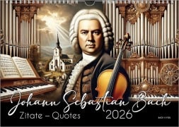 Cover-Bild zum Titel 'Der Bach-Zitate-Kalender, ein Musik-Kalender 2026, DIN A3' von 'Peter Bach Jr.'