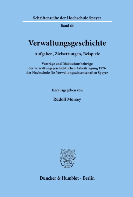 Verwaltungsgeschichte. - 