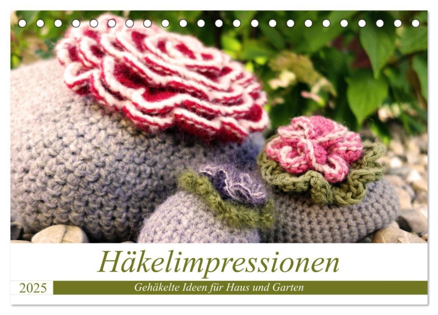 Häkelimpressionen - Gehäkelte Ideen für Haus und Garten (Tischkalender 2025 DIN A5 quer), CALVENDO Monatskalender - Inge Przewlocki