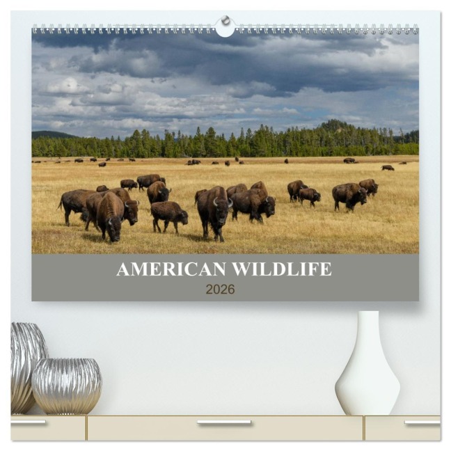 American Wildlife (hochwertiger Premium Wandkalender 2026 DIN A2 quer), Kunstdruck in Hochglanz - Christian Heeb