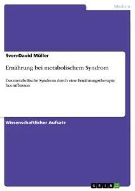 Ernährung bei metabolischem Syndrom - Sven-David Müller
