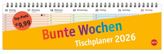 Bunte Wochen Wochenquerplaner 2026 - 