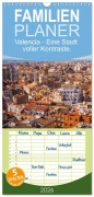 Cover-Bild zum Titel 'Familienplaner 2026 - Valencia - Eine Stadt voller Kontraste. mit 5 Spalten (Wandkalender, 21 x 45 cm) CALVENDO' von 'Sf Sf'