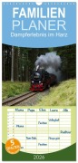 Cover-Bild zum Titel 'Familienplaner 2026 - Dampferlebnis im Harz mit 5 Spalten (Wandkalender, 21 x 45 cm) CALVENDO' von 'Marion Maurer'