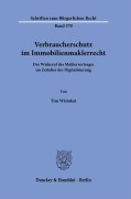 Cover-Bild zum Titel 'Verbraucherschutz im Immobilienmaklerrecht.' von 'Tim Wistokat'