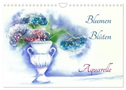 Cover-Bild zum Titel 'Blumen Blüten Aquarelle (Wandkalender 2026 DIN A4 quer), CALVENDO Monatskalender' von 'Jitka Krause'