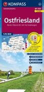 Cover-Bild zum Titel 'KOMPASS Fahrradkarte 3322 Ostfriesland mit Knotenpunkten 1:70.000' von ''