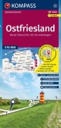 Cover-Bild zum Titel 'KOMPASS Fahrradkarte 3322 Ostfriesland mit Knotenpunkten 1:70.000' von ''