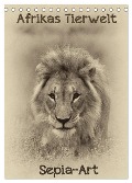 Afrikas Tierwelt - Sepia-Art (Tischkalender 2024 DIN A5 hoch), CALVENDO Monatskalender - Michael Voß