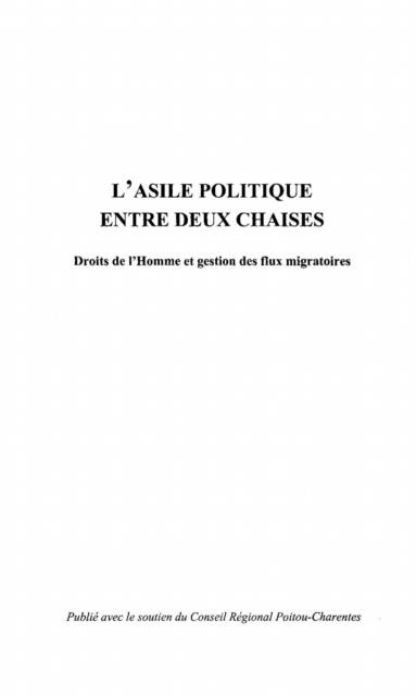 Asile politique entre deux chaises l' - Collectif