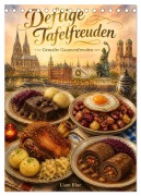 Cover-Bild zum Titel 'Deftige Tafelfreuden - Gemalte Gaumenfreuden (Tischkalender 2027 DIN A5 hoch), CALVENDO Monatskalender' von 'Liam Blue'