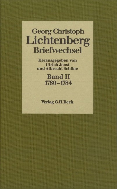 Lichtenberg Briefwechsel Bd. 2: 1780-1784 - 