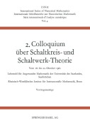 Cover-Bild zum Titel '2. Colloquium Über Schaltkreis- und Schaltwerk-Theorie' von 'Johannes Dörr, Heinz Unger, Ernst Peschl'