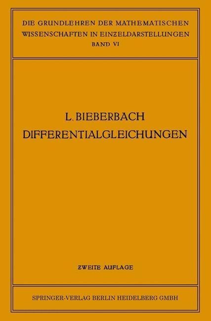 Theorie der Differentialgleichungen - Ludwig Bieberbach