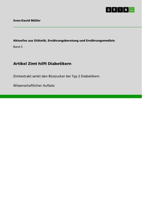 Artikel Zimt hilft Diabetikern - Sven-David Müller