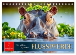 Cover-Bild zum Titel 'Flusspferde - die stillen Giganten (Tischkalender 2026 DIN A5 quer), CALVENDO Monatskalender' von 'Roder Roder'