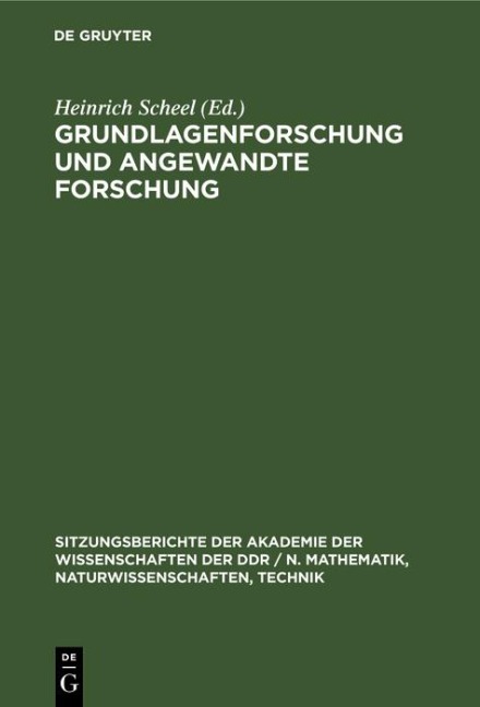 Grundlagenforschung und angewandte Forschung - 