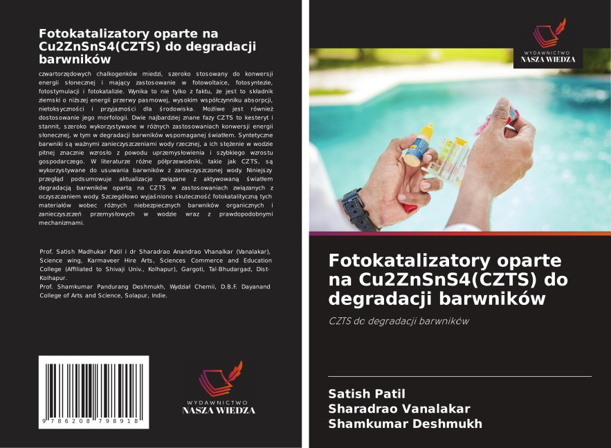 Fotokatalizatory oparte na Cu2ZnSnS4(CZTS) do degradacji barwników - Satish Patil, Sharadrao Vanalakar, Shamkumar Deshmukh