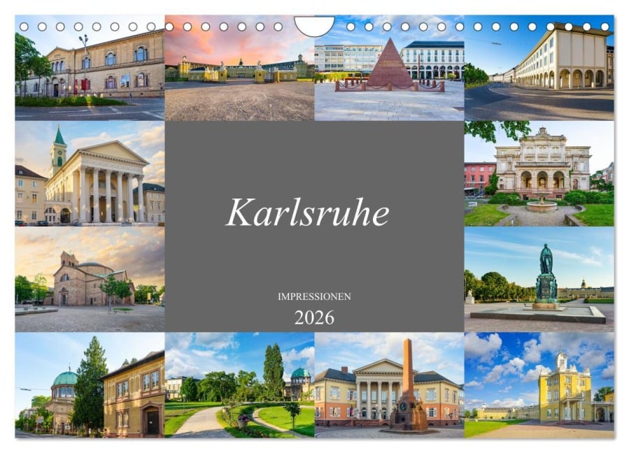Karlsruhe Impressionen (Wandkalender 2026 DIN A4 quer), CALVENDO Monatskalender - Dirk Meutzner