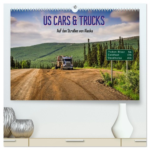 US Cars & Trucks in Alaska / CH-Version (hochwertiger Premium Wandkalender 2025 DIN A2 quer), Kunstdruck in Hochglanz - Marcel Wenk