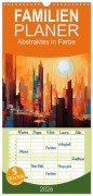 Familienplaner 2026 - Abstraktes in Farbe mit 5 Spalten (Wandkalender, 21 x 45 cm) CALVENDO - Kerstin Waurick