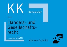 Cover-Bild zum Titel 'Karteikarten Handels- und Gesellschaftsrecht' von 'Claudia Haack'