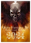 Dark Fantasy Art - Helden und Monster (Wandkalender 2024 DIN A4 hoch), CALVENDO Monatskalender - Markus Gann
