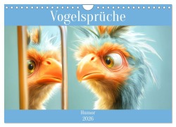 Cover-Bild zum Titel 'Vogelsprüche - Humor (Wandkalender 2026 DIN A4 quer), CALVENDO Monatskalender' von 'Liselotte Brunner-Klaus'