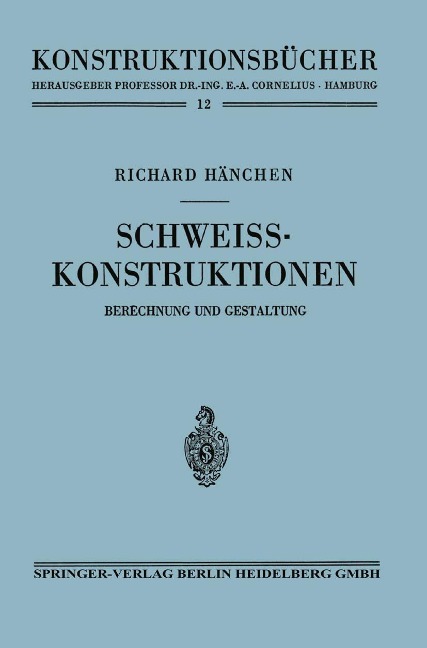 Schweißkonstruktionen - Richard Hänchen