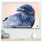 Cover-Bild zum Titel 'Rabenvögel: Schwarz, schlau, schön (hochwertiger Premium Wandkalender 2026 DIN A2 quer), Kunstdruck in Hochglanz' von 'Calvendo Calvendo'