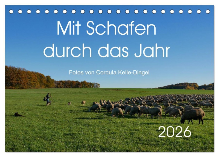 Mit Schafen durch das Jahr (Tischkalender 2026 DIN A5 quer), CALVENDO Monatskalender - CoKeDi-Photographie Kelle-Dingel