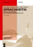 Cover-Bild zum Titel 'Sprachkritik' von 'Jörg Kilian, Thomas Niehr, Jürgen Schiewe'