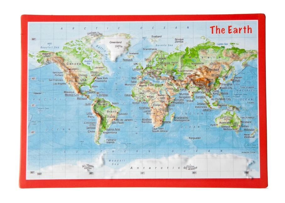 Reliefpostkarte Welt - André Markgraf, Mario Engelhardt