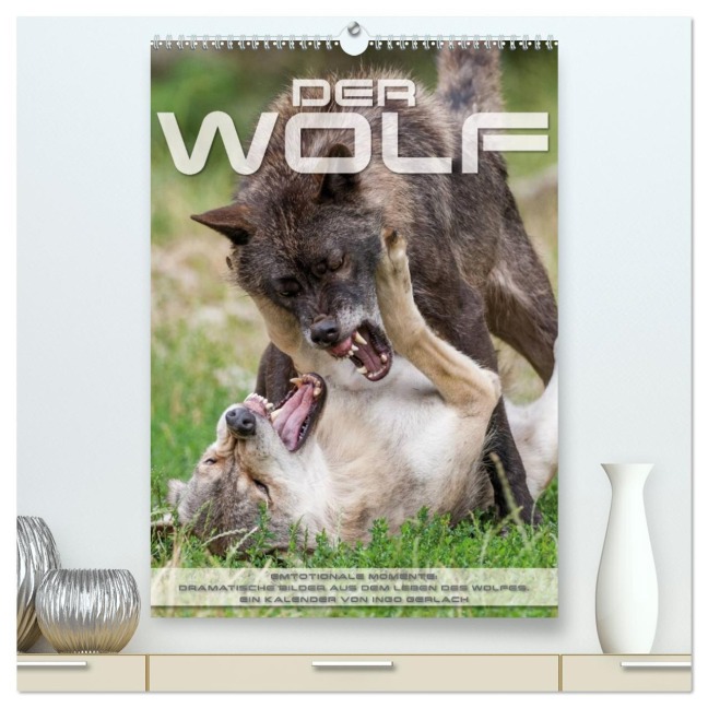 Emotionale Momente: Der Wolf. (hochwertiger Premium Wandkalender 2026 DIN A2 hoch), Kunstdruck in Hochglanz - Ingo Gerlach