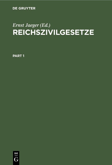 Reichszivilgesetze - 