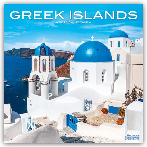 Greek Islands - Griechische Inseln 2025 - 16-Monatskalender - Avonside Publishing Ltd