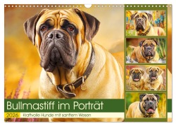 Bullmastiff im Porträt. Kraftvolle Hunde mit sanftem Wesen (Wandkalender 2026 DIN A3 quer), CALVENDO Monatskalender - Rose Hurley